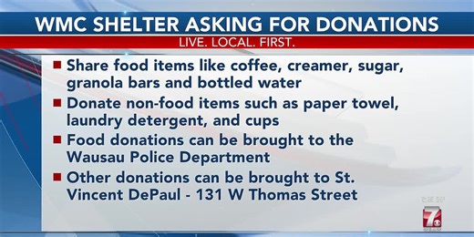WMC Shelter in need of donations