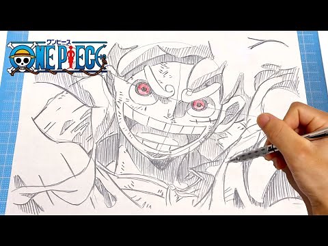 【イラスト】(ワンピース)ギア5ルフィの描き方！簡単なイラストの描き方！イラストメイキングDrawing One Piece Art