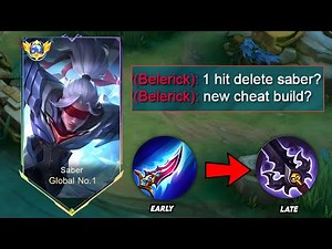 SABER NEW BUILD TO DOMINATE TANK HEROES IN SOLO RANKED GAME!! SABER BEST BUILD AND EMBLEM 2024