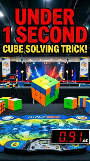 ​⚡ 1-Second Solve! Use this magic trick on your cube. 🪄🤯 #Speedcube #MagicTricks #Shorts