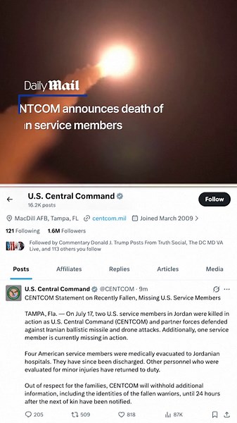 Two US service members dead as Iran strikes lift death toll