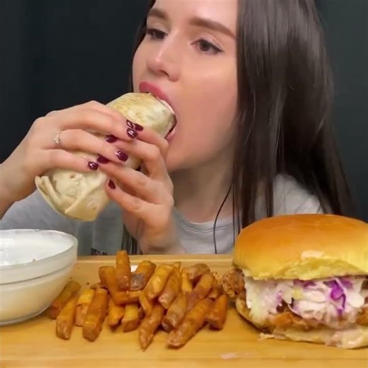 ASMR EATING SOUNDS. Most Popular Fast Food Fries! Here I’m eati… more