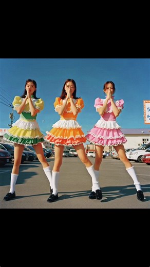 🍭 The SugarByte Trio [SB3] Minty 💚 Lemon 💛 Berry 💖 Watch us flex to the beat!👆Korean Kawaii cutecore KPOP style Music Duran Duran The Reflex Don’t forget to follow like share for more SB3 and other fun stuff 🥰 #koreanstyle #korean #kpop #kawaii #kpopdance