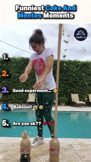 Funniest coke and mentos moments #cokeandmentos #shorts