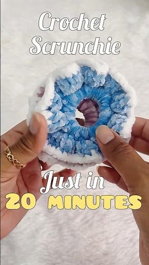 How to Crochet Scrunchies in 1 Minute | Easy Crochet Pattern for Beginners #crochet #diy