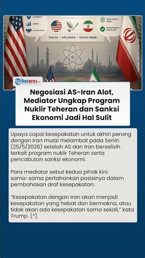Negosiasi AS Iran Alot, Mediator Ungkap Program Nuklir Teheran dan Sanksi Ekonomi Jadi Hal Sulit