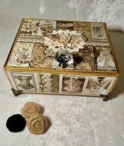 Victorian Decorated Cigar Box – Lace & Pearl Jewelry Box, Vintage-inspired Memory Keepsake, Shabby Chic - Etsy