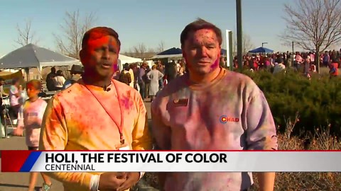 Celebrating Holi, the festival of colors, in Centennial