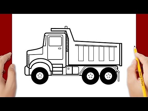 Cómo dibujar un camión volquete