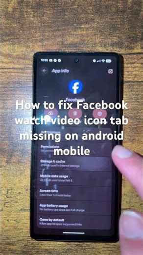 How to fix Facebook watch video icon tab missing on android mobile