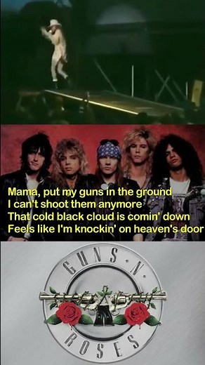 GUNS N' ROSES - KNOCKIN' ON HEAVEN'S DOOR (LYRICS) 3