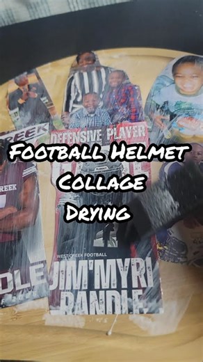👀Are You Ready? DIY Mod Podge Football Helmet Collage ⛑️🏈 #WeReady #DIY #modpodge #shortsfeed