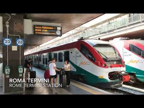 Trenitalia Leonardo Express -Traveling by Train from Rome Termini Station to Fiumicino Airport 4K