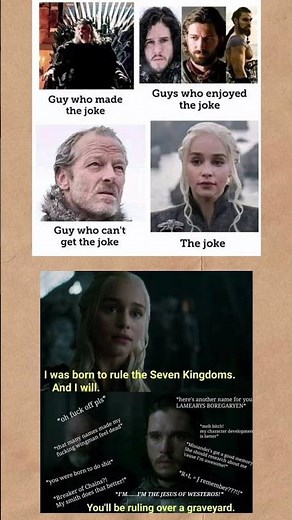 Game of Thrones Meme 😂 | The Joke Was Daenerys All Along #shorts #meme #gameofthrones