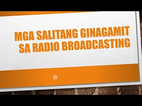 Mga salitang ginagamit sa radio broadcasting