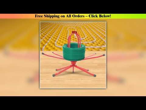 Pipe Reel for Underfloor Heating Red 80cm Pipe Uncoiler Heating 200kg Load Capacity Double Bearing