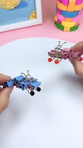 Title: Diy Mini Binder Clip Car #diycraft #minicar #binderclip #creative #handmade #funproject #simplecraft #tinytoy #recyclecraft #craftideas #homemade #upcycle #diyfun #easycraft #craftlove | paper craft ideas