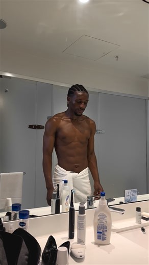 Samuel Besong | Model on Instagram: "GRWM for a shoot with @news24 Outfit: @stefano.r.sa Shades: @tomford Products from @clicks_sa & @arcstoreofficial Toothbrush: @oralbza Toothpaste: @aquafreshza Cleanser: @dermalogicasa Serum: @aveenosa Moisturiser: @e45_sa Body lotion: @niveasouthafrica Scent: @tomfordbeauty"