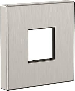 Heyalan Shower Flange Cover, Brushed Nickel 2.5” Shower Arm Flange Replacement Square Escutcheon Cover Plate for Shower Head Arms 1pc Wall Mount