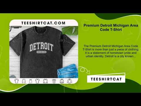 Premium Detroit Michigan Area Code T-Shirt