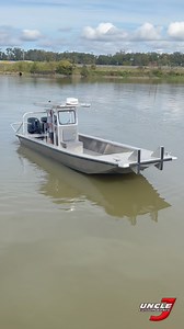 26’x7’ Uncle J Work Boat Pushed by 2- 150hp Suzukis 4- Blade 21 Pitch Counter Rotating Props allow this vessel to achieve speeds in excess of 50mph! #workboat #aluminumboats #suzukimarine #garminmarine | Uncle J Custom Boats LLP
