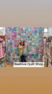 We are absolutely enchanted by Theresa DeTar finished Seed Packet Quilt. She attended our Power of Color Lecture and Seed Packet Workshop taught by Kaffe Fassett and Brandon Mably. It was an amazing week and it’s so inspiring to see her work of art in person. 🩵 So grateful for your creativity and eye for color! #Seedpacket #kaffefassettcollective FreeSpirit Fabrics | Beehive Quilt Shop