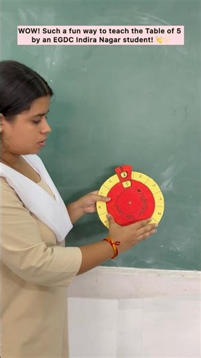 Multiplication Wheel to teach the table of 5 #D.El.Ed. #B.Ed. #tlm #mathstricks