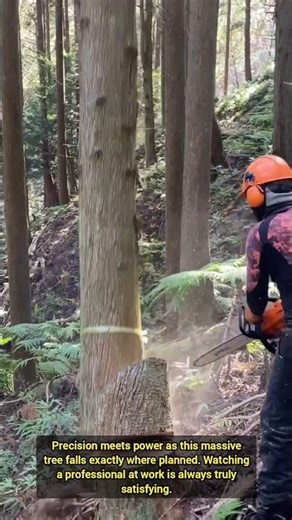 Watch This Massive Cedar Tree Fall With Incredible Precision