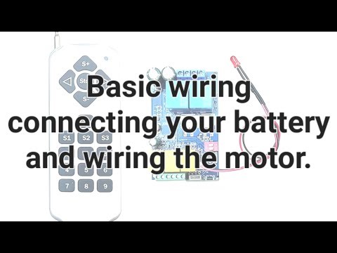 Basic wiring of the AMAZON RC reciever for battery.