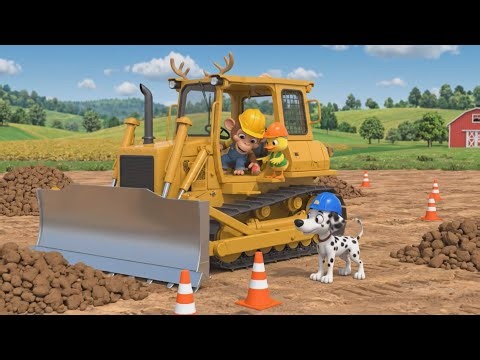 Figo's adventure, episode 50, How a Bulldozer Works 🚜 Figo’s First Day at Construction School 3D An
