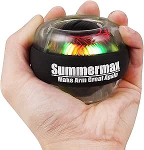 Auto-Star Wrist Power Gyroscopic Ball,Wrist Strengthener and Forearm Exerciser for Stronger Arm Fingers Wrist Bones and Muscle (Black)