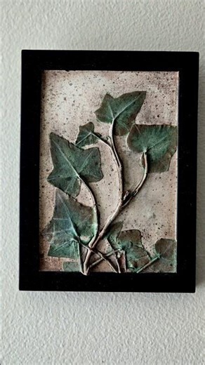 Just finished my new bas relief art 😊🌿 #botanicalart #botanicalbasrelief #englishivy #wabisabi