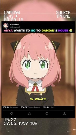 Anya going to Damian's place 👀😭#spyxfamily #anime #anya