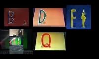 Mix of 6 videos from youtube : all sesame street letter candles at the same time
