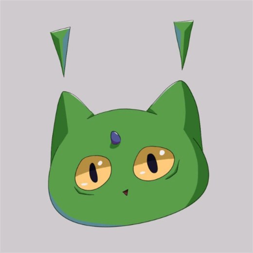 Kotako on Instagram: "Anomali ijo (tap-tap 2 kali baru geser kiri) Awal mula cari warna, kepikiran kucing alien zip zip zip"