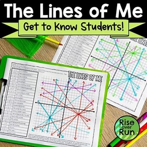 First Day of High School Math Activity Math About Me | The Lines of Me