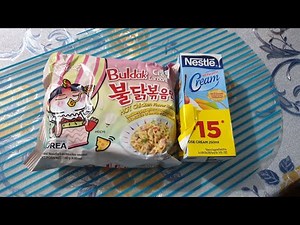 I made Samyang Buldak Demonic Spicy Carbonara Ramen with Nestlé All-Purpose Cream + Milk & Cheese