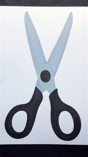 Simple drawing, draw Scissors #art #drawing