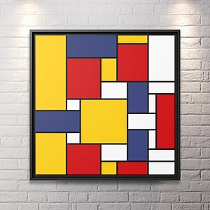 Piet Mondrian Wall Art Large Abstract Painting Mondrian Dutch Painting Famous Abstract Art Piet Mondrian Print De Stijl Abstract Art Work - Etsy