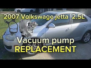 2007 Volkswagen jetta 2.5L brake booster vacuum pump REPLACEMENT. "NO TRANSMISSION REMOVAL"