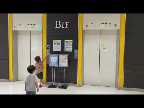 【Japanese Elevator】ヒルズウォーク徳重ガーデンズ・イエロー・フジテックエレベーター