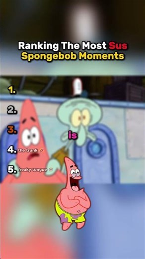 Ranking The Most Sus Spongebob Moments! 😭 #shorts