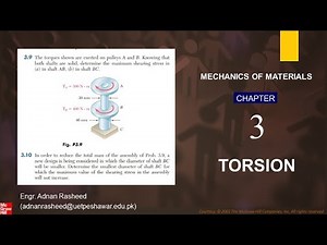 Problem 3.9 & 3.10 |Torsion| Engr. Adnan Rasheed