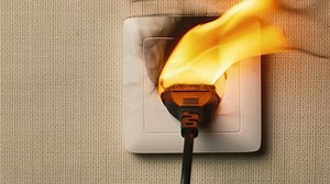 Fire European Style Wall Socket Real Stock Footage Video (100% Royalty-free) 12794360 | Shutterstock