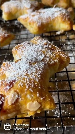 Puff pastry almond bear claws. Слоенные воздушные пирожные с миндальной пастой