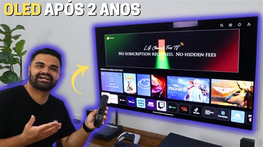 Como está TV LG OLED C1 após 2 anos de uso - será que deu burn-in?