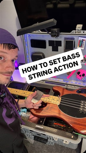 James Pendle on Instagram: "I love working on bass guitars. Everything is more solid and less fiddly. Here is how to set the string height (action) on a bass guitar. #guitartech #basstech #guitarsetup #basssetup"