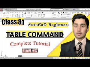 AutoCAD Table Command Part 2 | How to Edit Table Styles in AutoCAD | AutoCAD Class 31