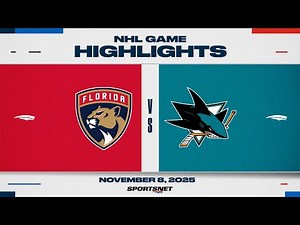 NHL Highlights | Panthers vs. Sharks - November 8, 2025