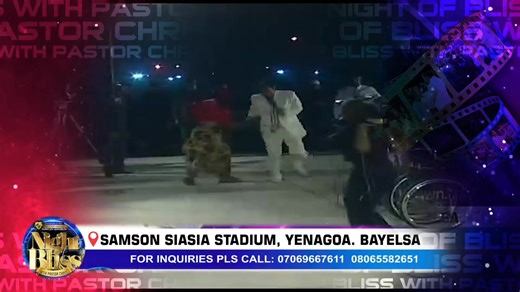 NIGHT OF BLISS WITH PASTOR CHRIS On Friday, 21st November, 2025 at the Samson Siasia Stadium, Yenagoa, Bayelsa. From 5pm till dawn. There will be free transportation by road, on sea and airwaves. #NightOfBliss #cebayelsa #nssz1 #pmo #PastorChris | Christ Embassy Bayelsa